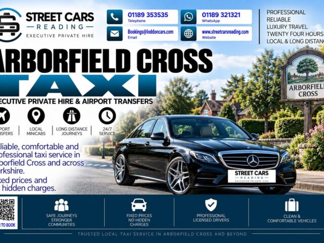 Arborfield Cross Taxi Street Cars Reading