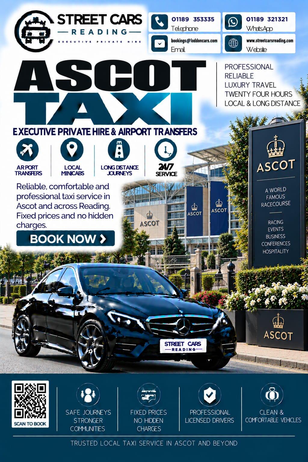 Ascot taxi service near Reading