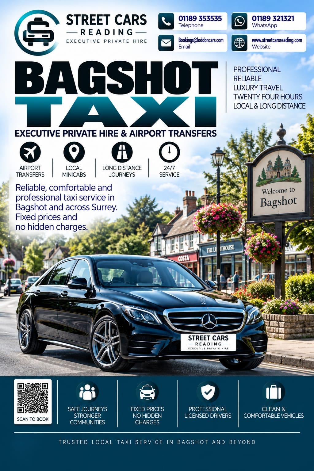  Bagshot taxi service in Surrey