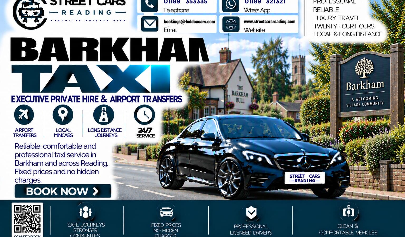 Barkham Taxi Street Cars Reading