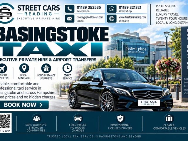 Basingstoke Taxi Street Cars Reading