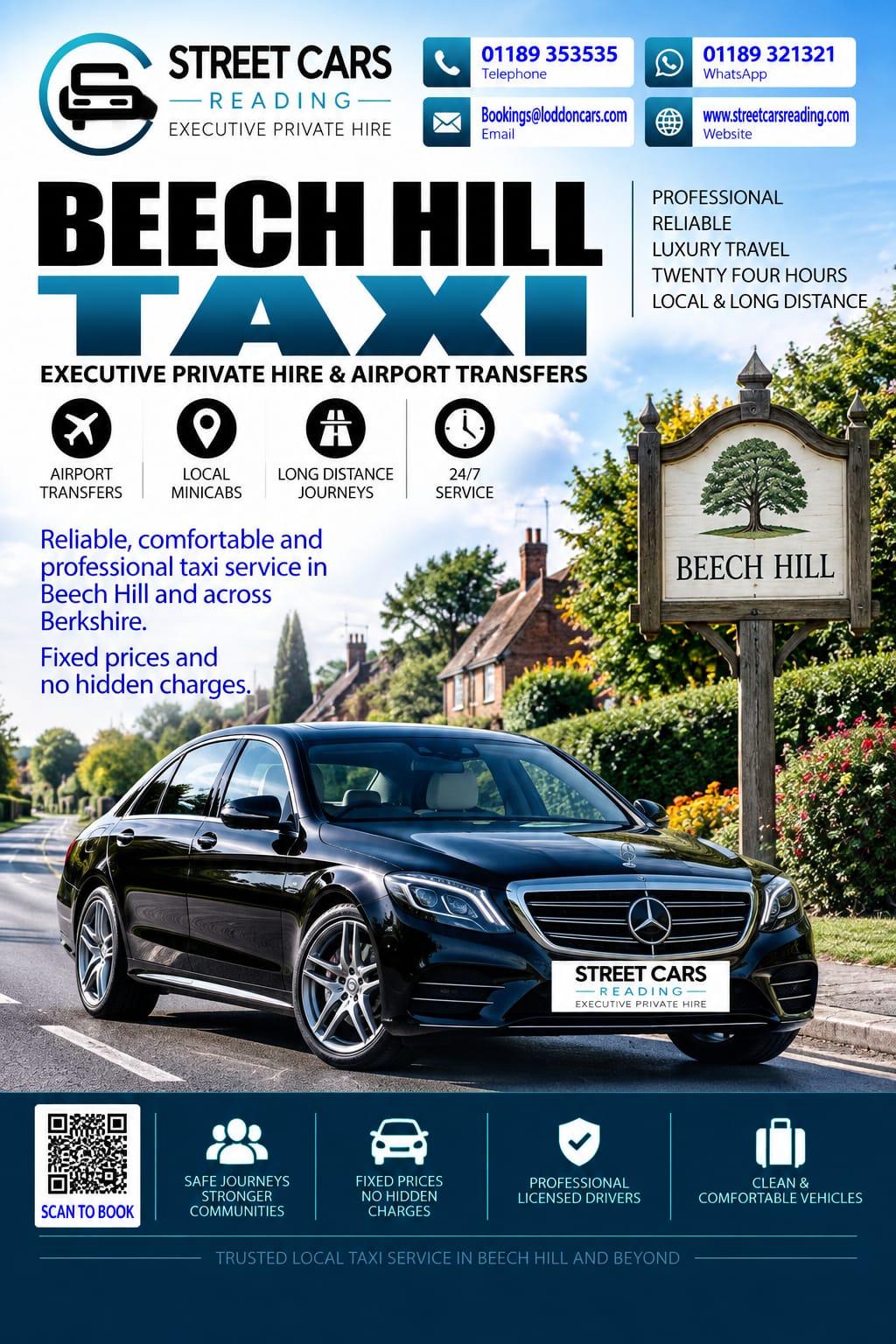 Beech Hill taxi service near Reading