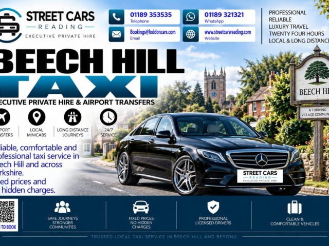 Beech Hill Taxi Street Cars Reading