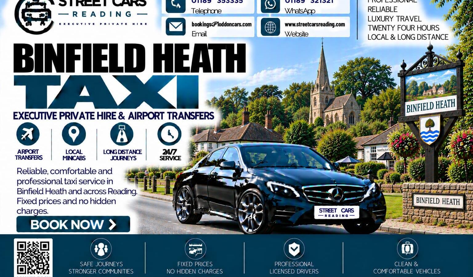 Binfield Heath Taxi Street Cars Reading