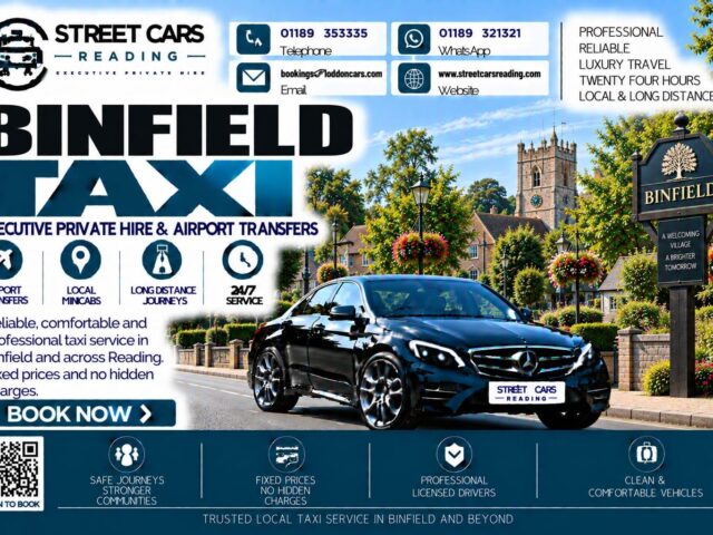 Binfield Taxi Street Cars Reading