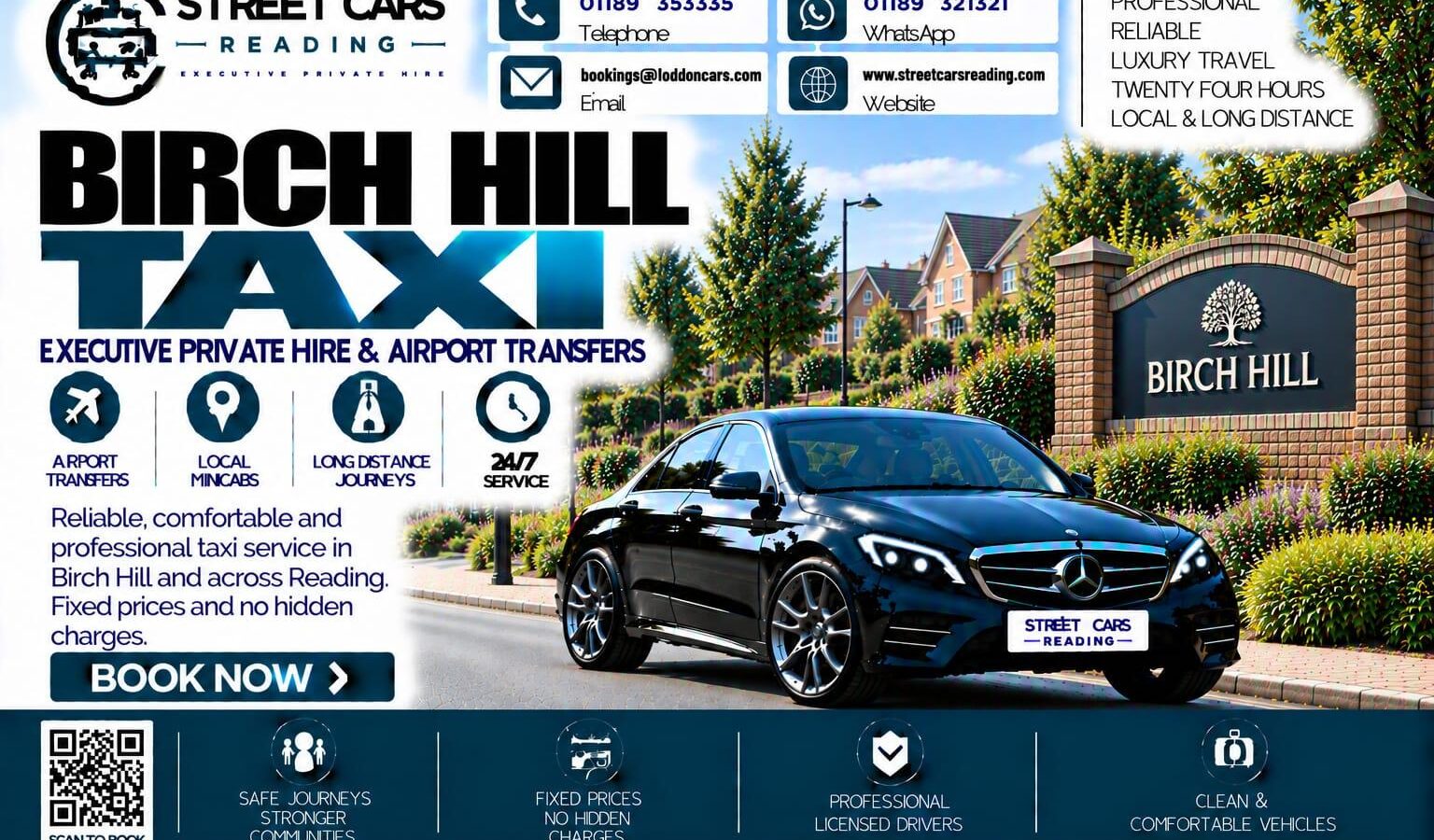 Birch Hill Taxi Street Cars Reading