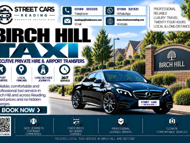 Birch Hill Taxi Street Cars Reading