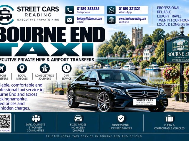 Bourne End Taxi Street Cars Reading