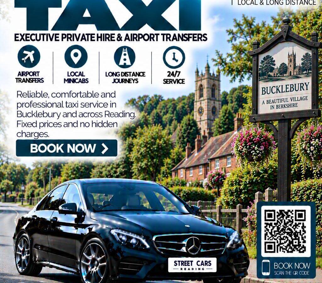 Bucklebury Taxi Street Cars Reading