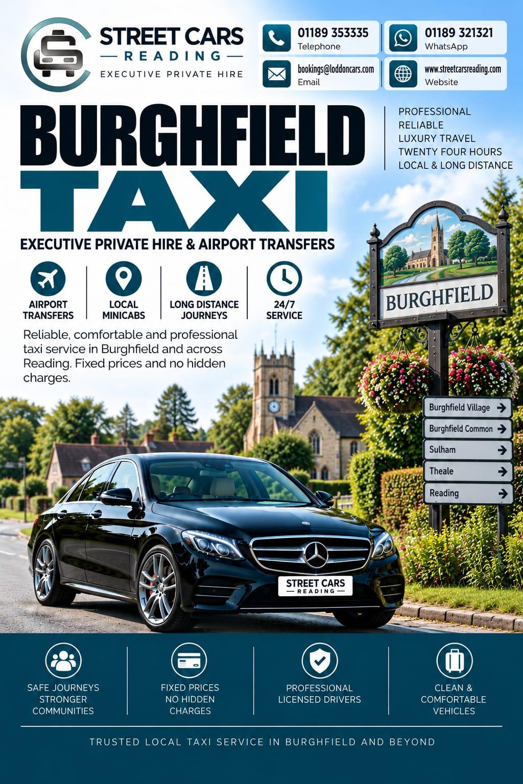 Burghfield taxi service in Berkshire