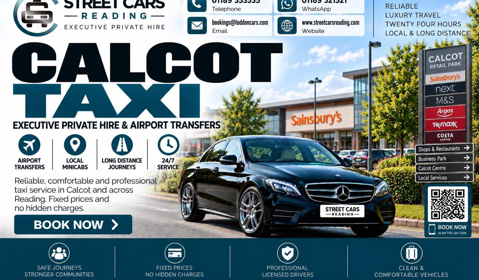 Calcot Taxi Street Cars Reading