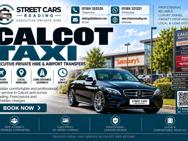 Calcot Taxi Street Cars Reading