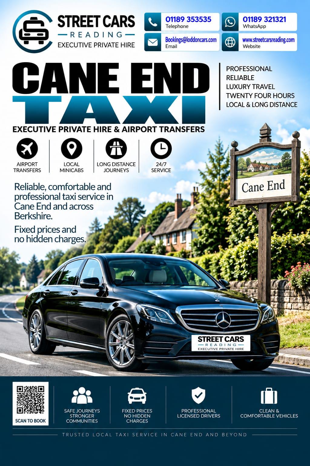 Cane End taxi service near Reading