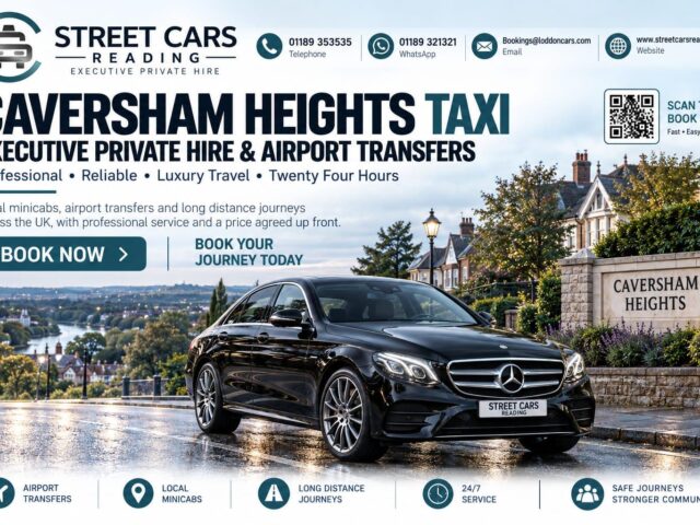 Caversham Heights Taxi Street Cars Reading