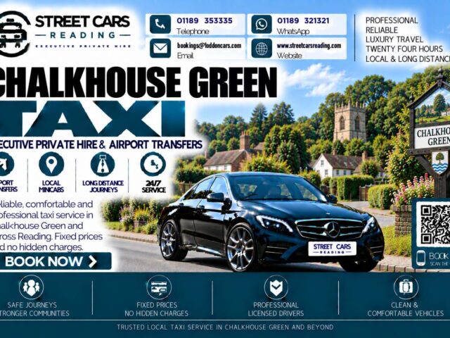 Chalkhouse Green Taxi Street Cars Reading