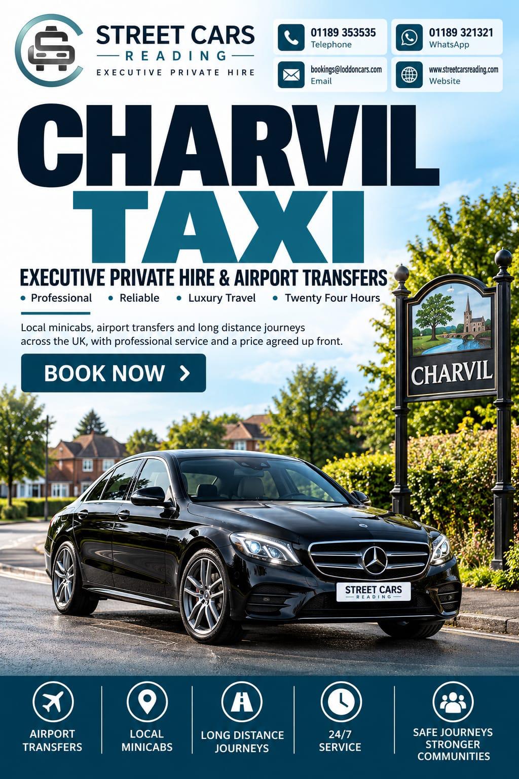 Charvil taxi service in Reading Berkshire