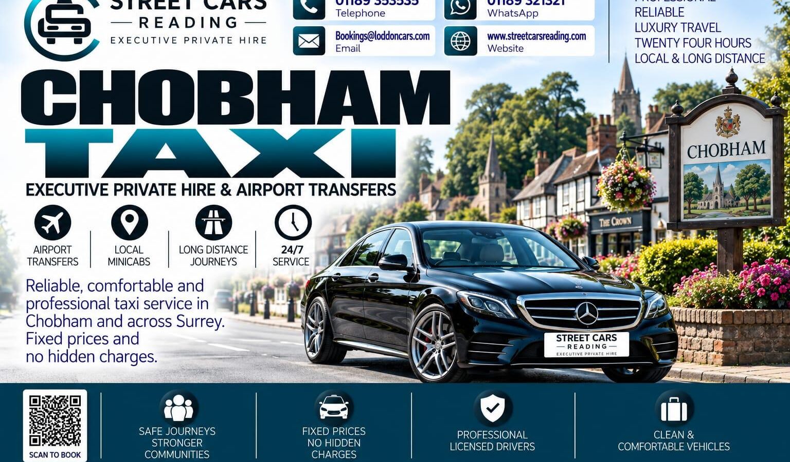 Chobham Taxi Street Cars Reading