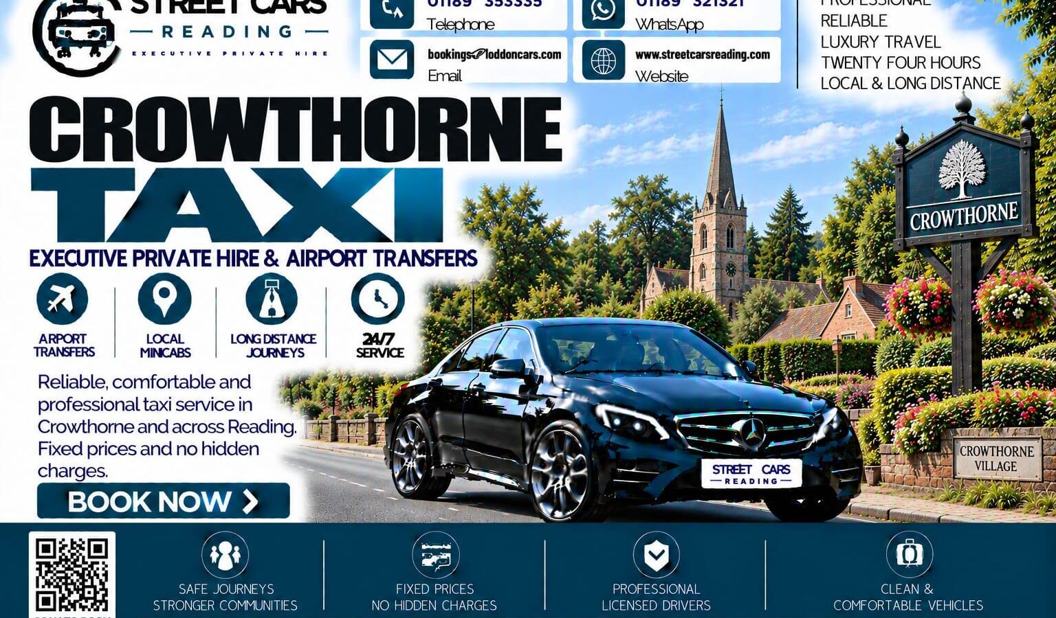 Crowthorne Taxi Street Cars Reading
