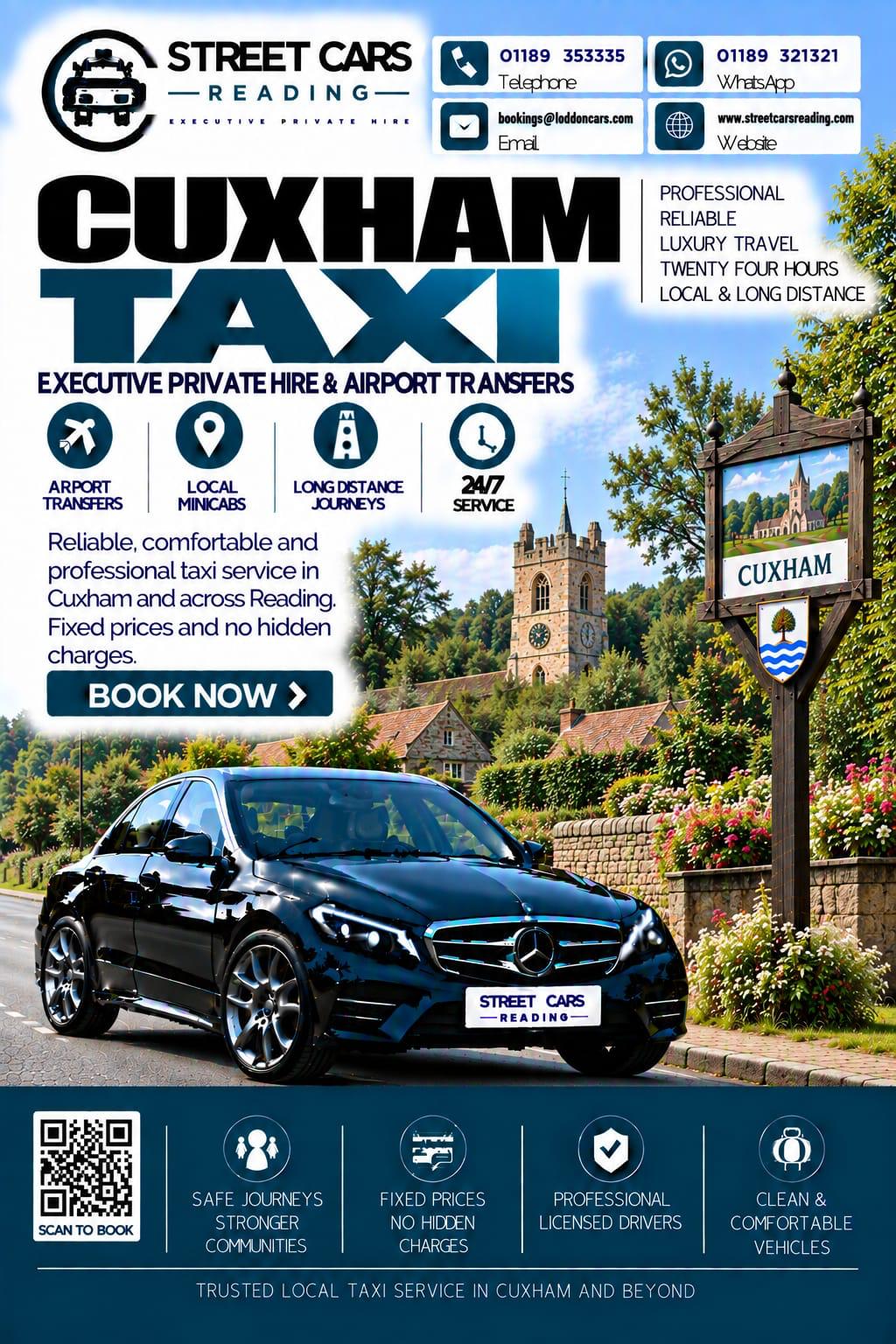 Cuxham taxi service near Reading