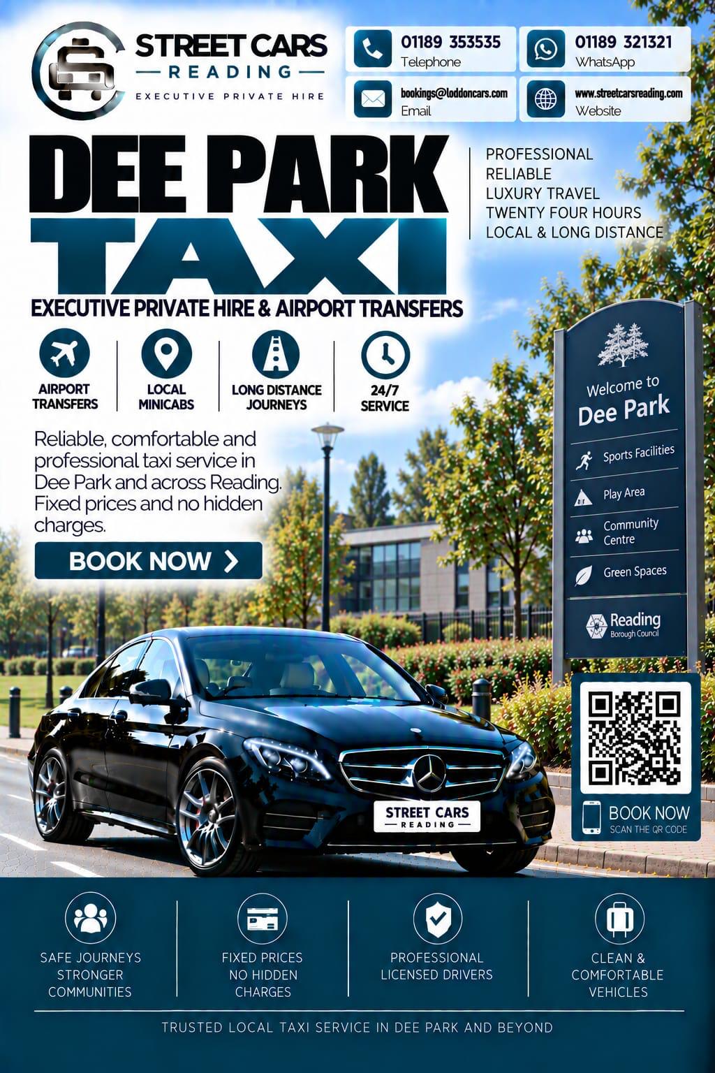 Dee Park taxi service in Reading Berkshire