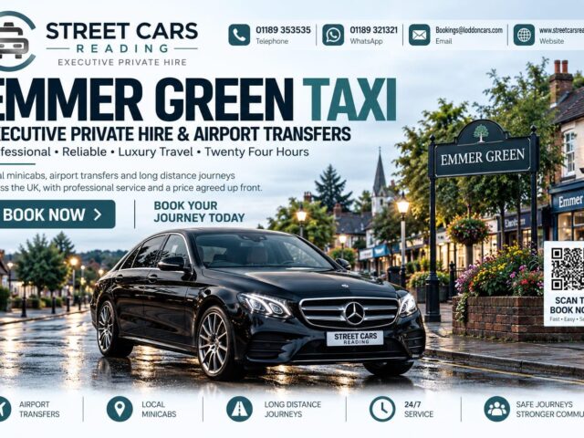 Emmer Green Taxi Street Cars Reading