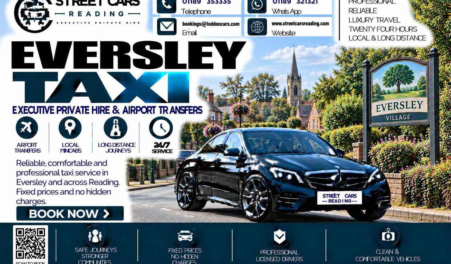 Eversley Taxi Street Cars Reading