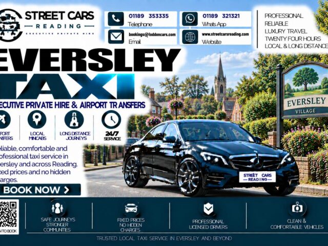 Eversley Taxi Street Cars Reading