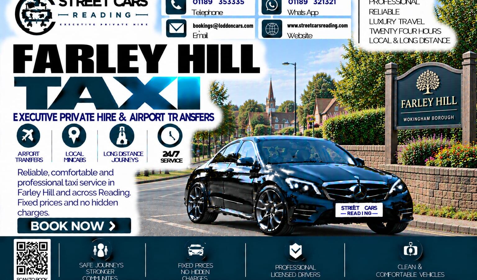 Farley Hill Taxi Street Cars Reading