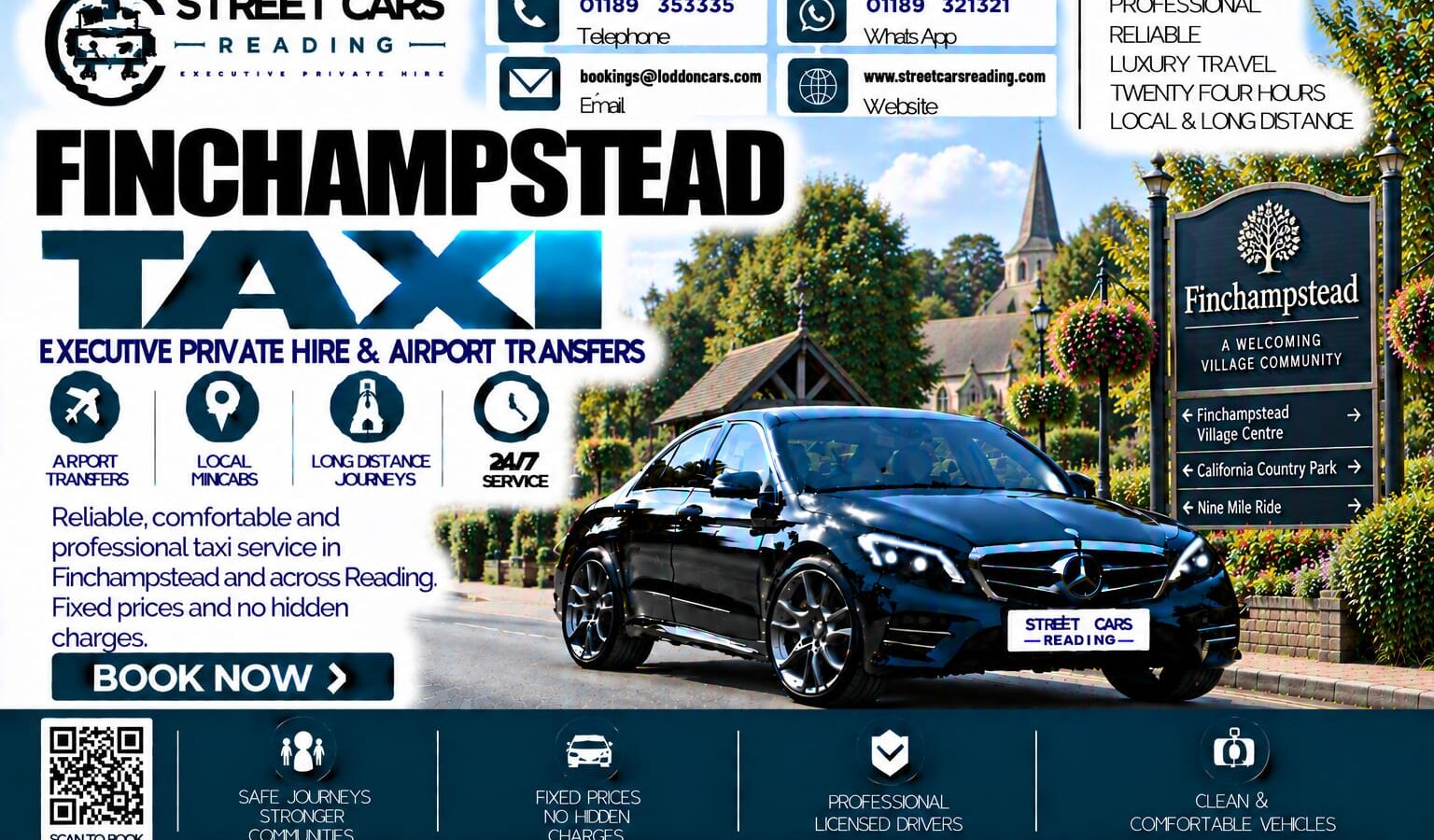 Finchampstead Taxi Street Cars Reading