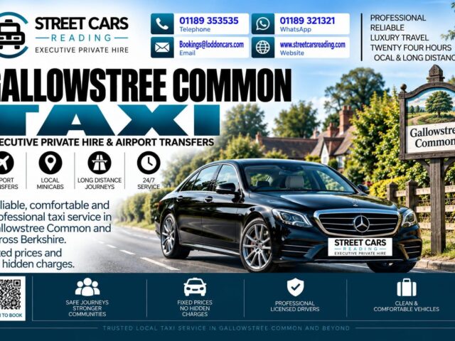 Gallowstree Common Taxi Street Cars Reading