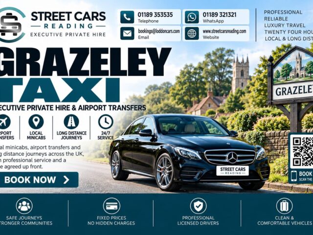 Grazeley Taxi Street Cars Reading