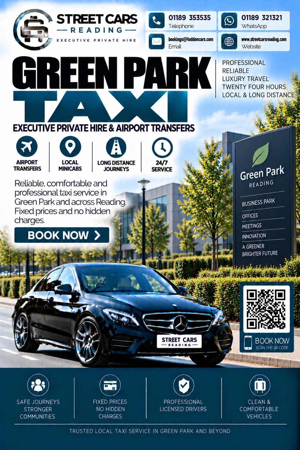 Green Park taxi service in Reading Berkshire