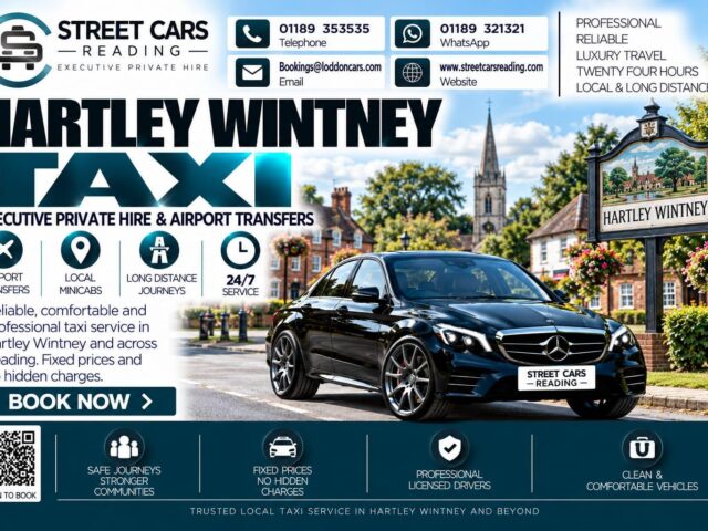 Hartley Wintney Taxi Street Cars Reading