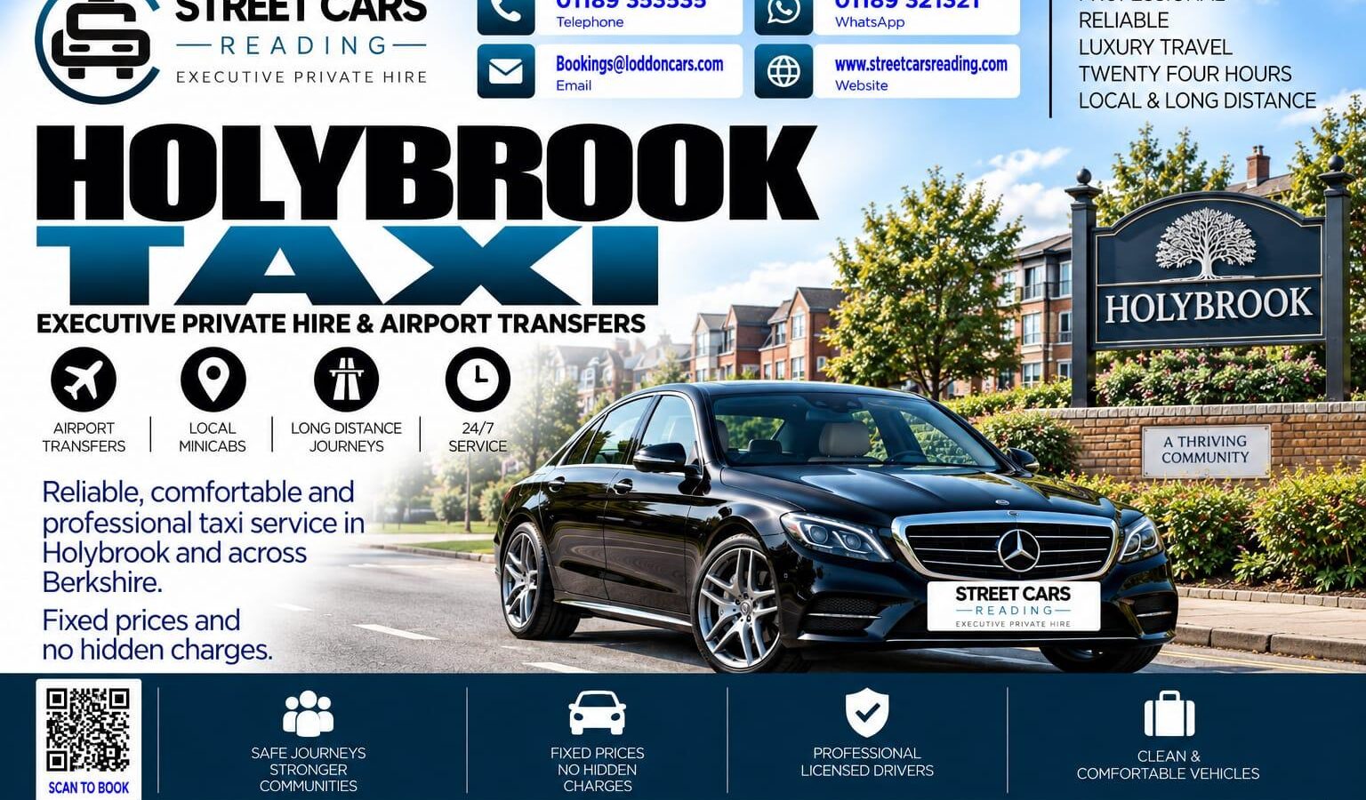 Holybrook Taxi Street Cars Reading