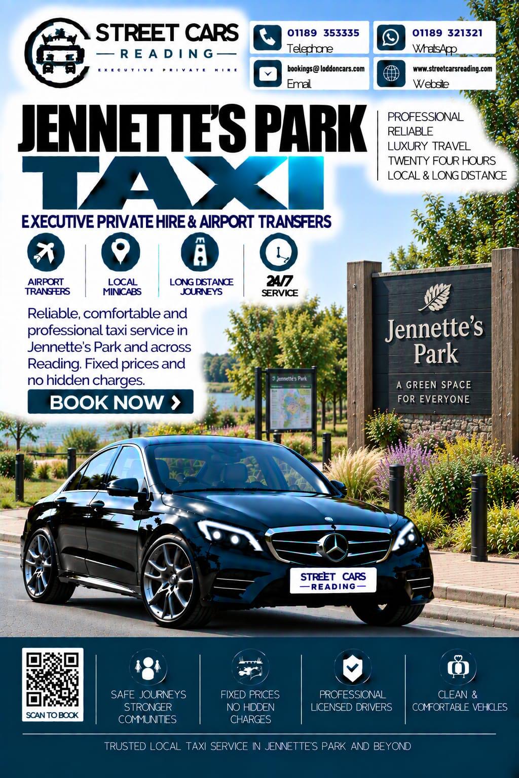Jennett’s Park taxi service in Bracknell