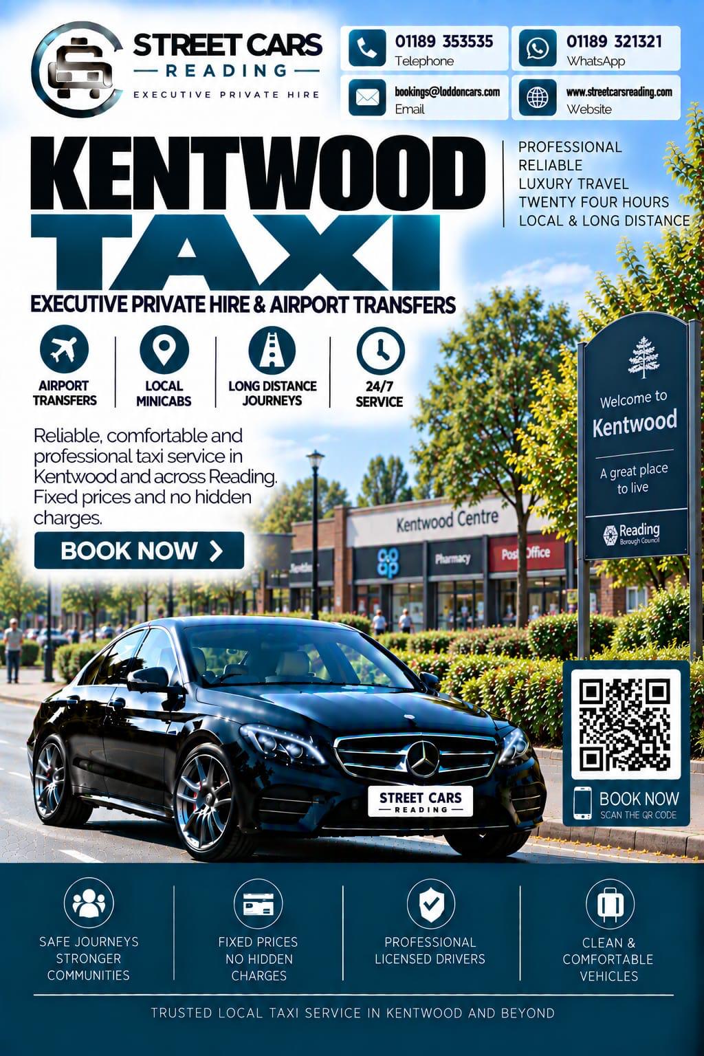 Kentwood taxi service in Reading Berkshire
