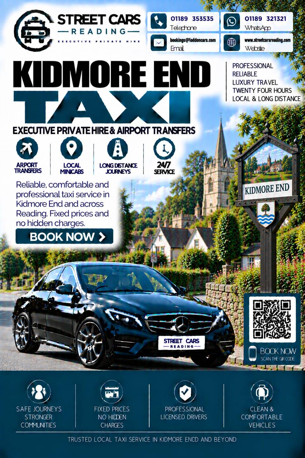 Kidmore End taxi service near Reading