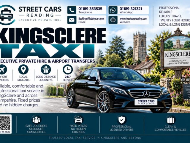 Kingsclere Taxi Street Cars Reading