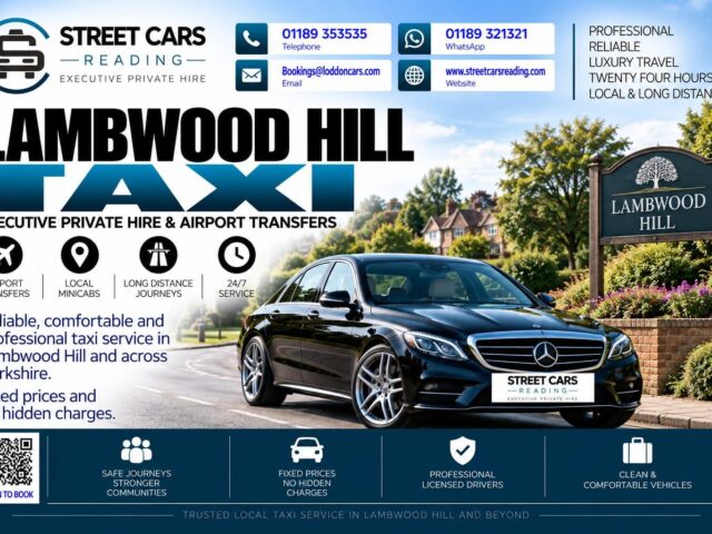 Lambwood Hill Taxi Street Cars Reading
