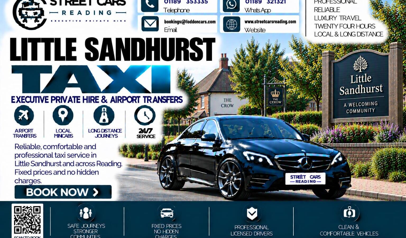 Little Sandhurst Taxi Street Cars Reading