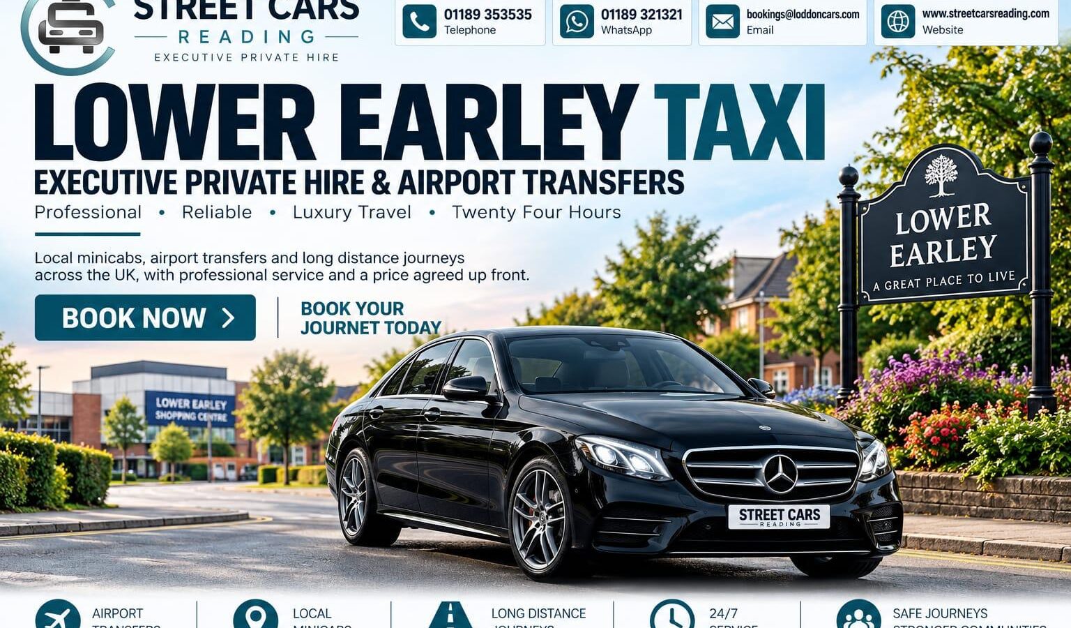 Lower Earley Taxi Street Cars Reading