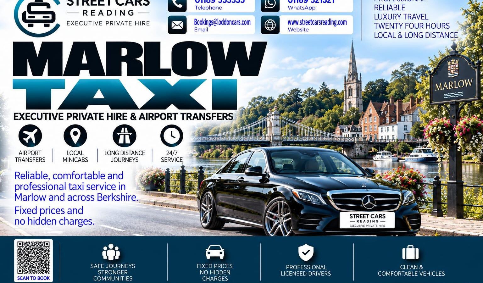 Marlow Taxi Street Cars Reading
