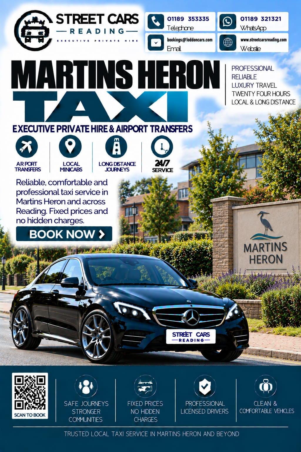 Martins Heron taxi service in Bracknell