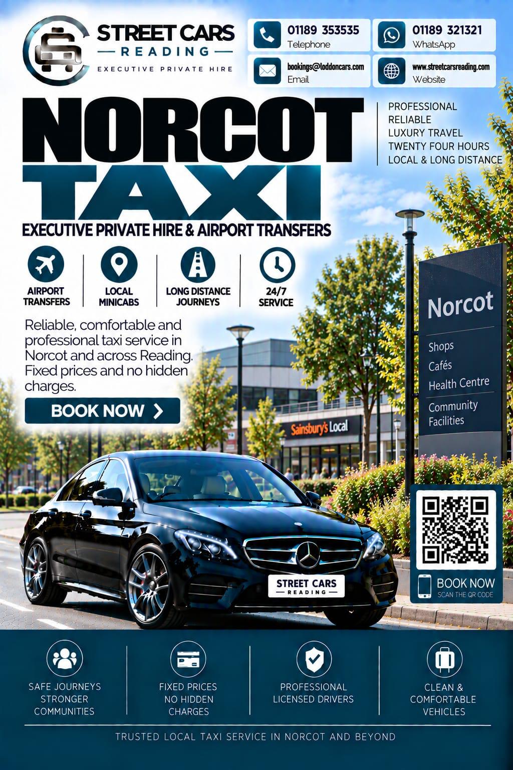 Norcot taxi service in Reading Berkshire