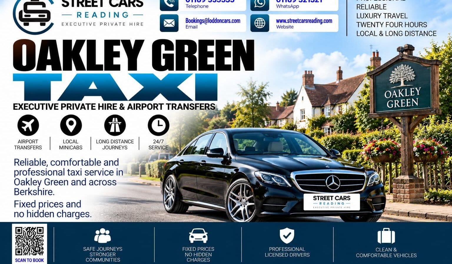 Oakley Green Taxi Street Cars Reading