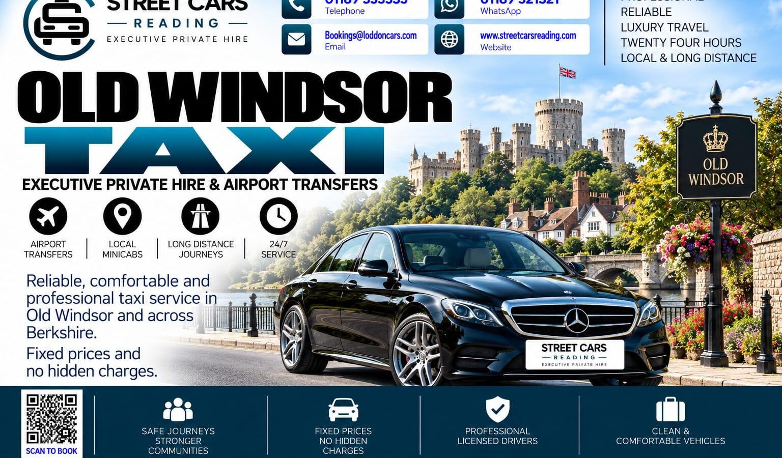 Old Windsor Taxi Street Cars Reading