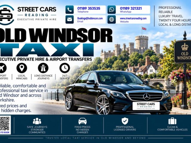 Old Windsor Taxi Street Cars Reading
