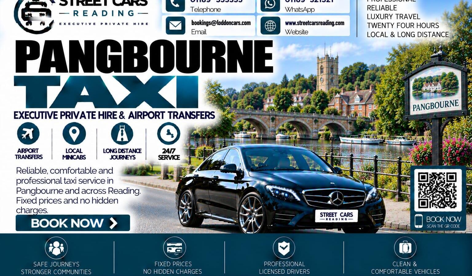 Pangbourne Taxi Street Cars Reading
