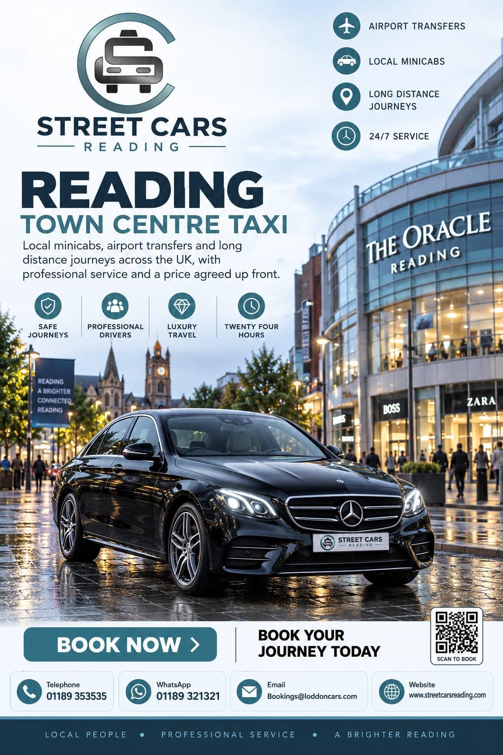 Reading Town Centre taxi service in Reading Berkshire