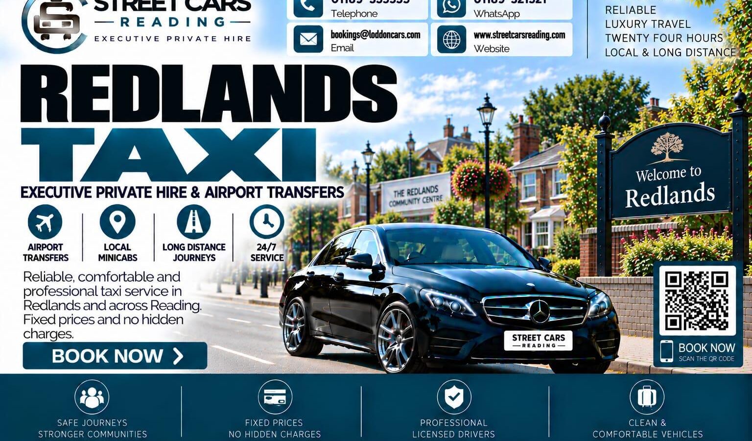 Redlands Taxi Street Cars Reading